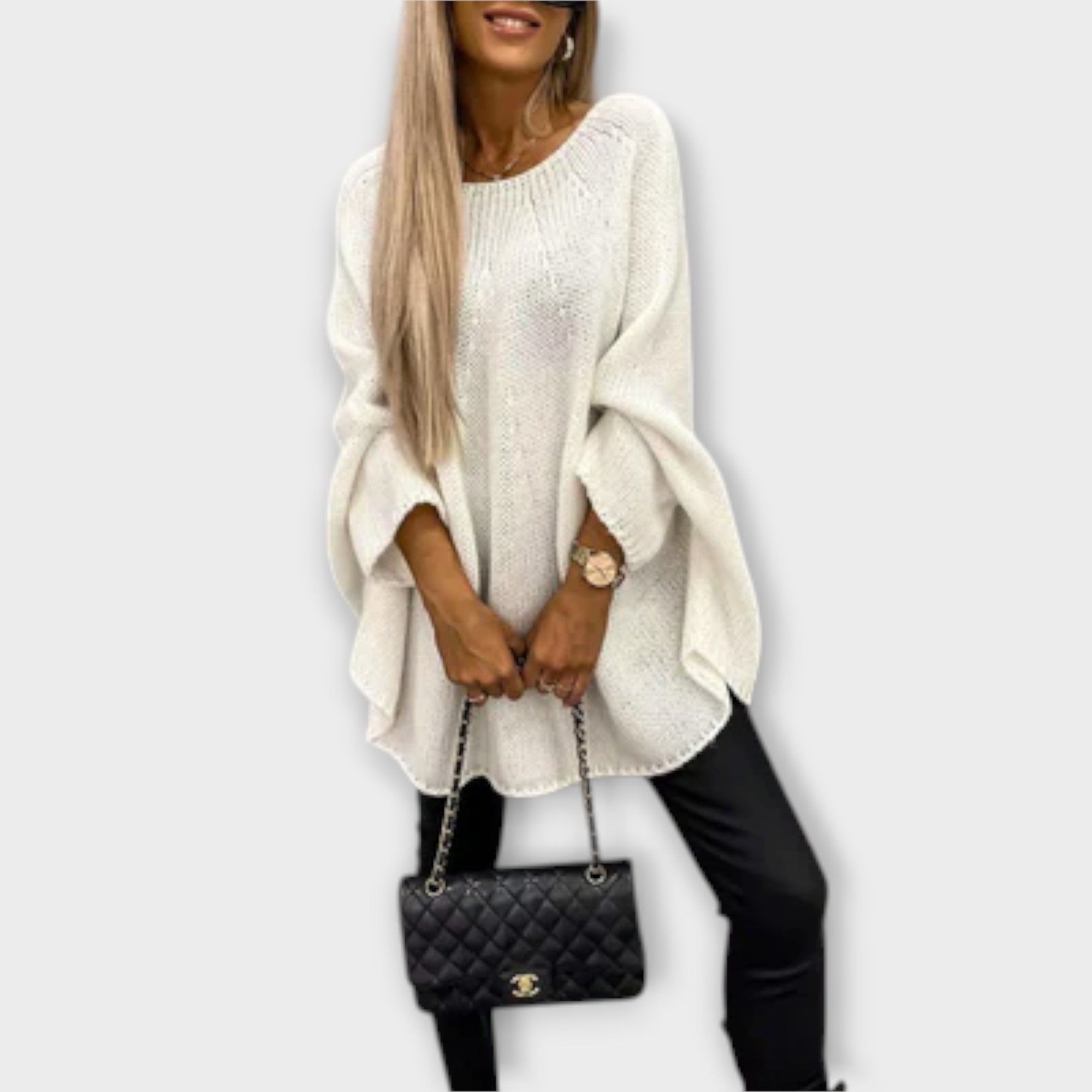 Isabelle - Stylish ženski pulover s okruglim izrezom