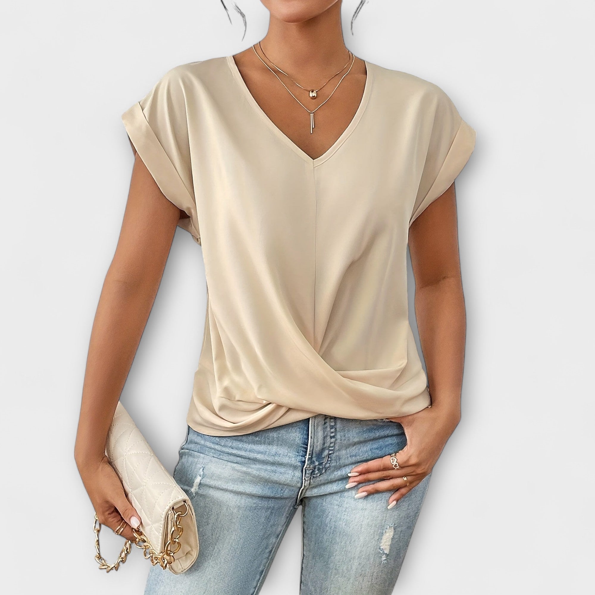 Eloise - Top s V-izrezom i detaljem čvora