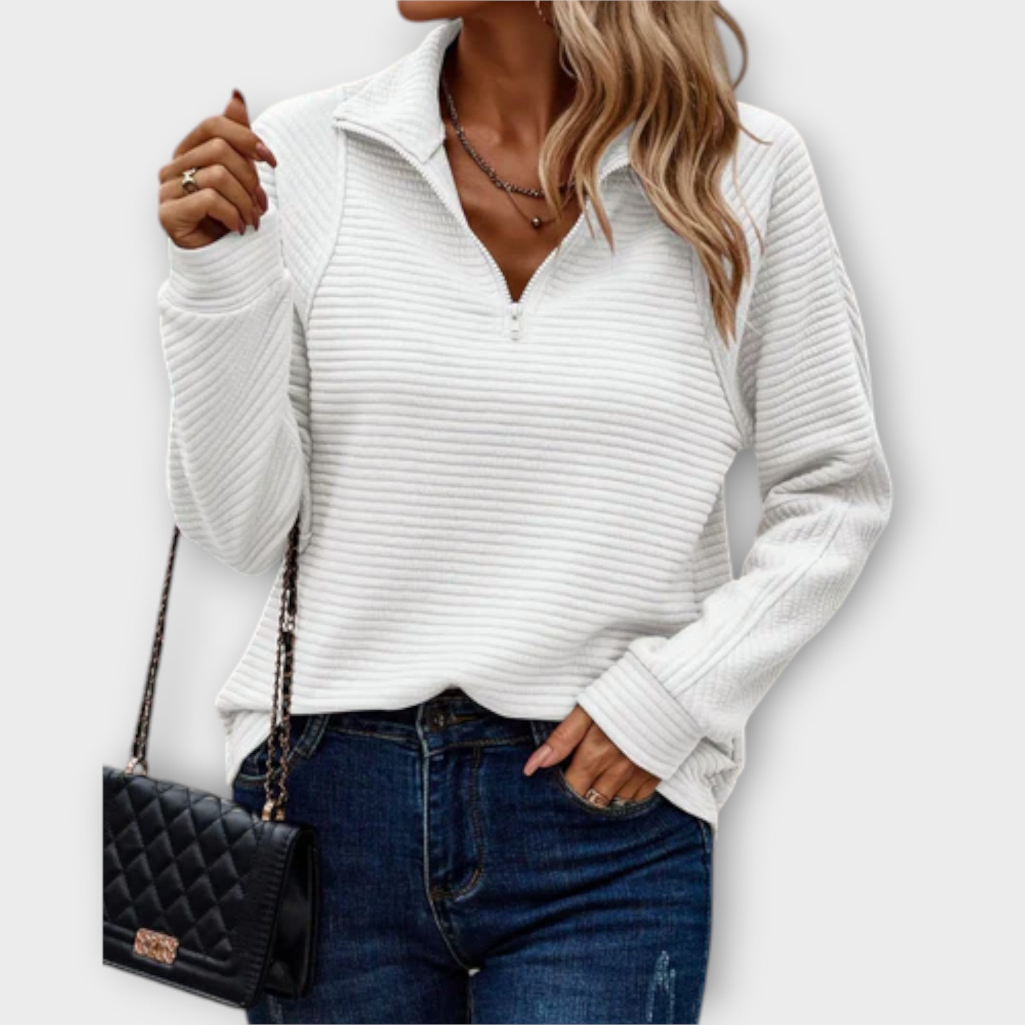 Vilja - Pulover s polo zipom