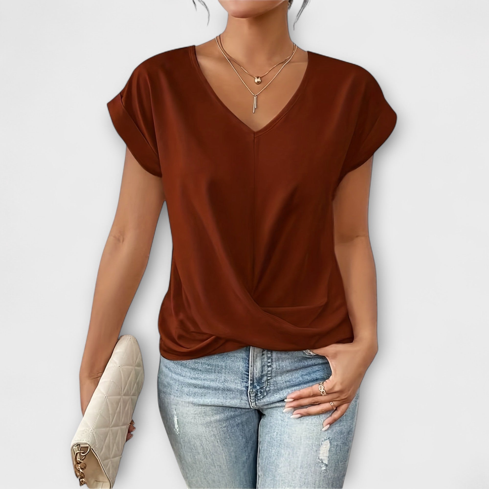 Eloise - Top s V-izrezom i detaljem čvora