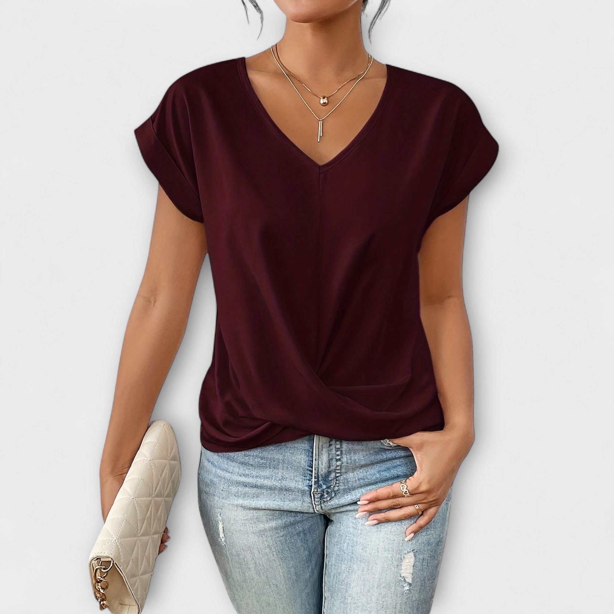 Eloise - Top s V-izrezom i detaljem čvora
