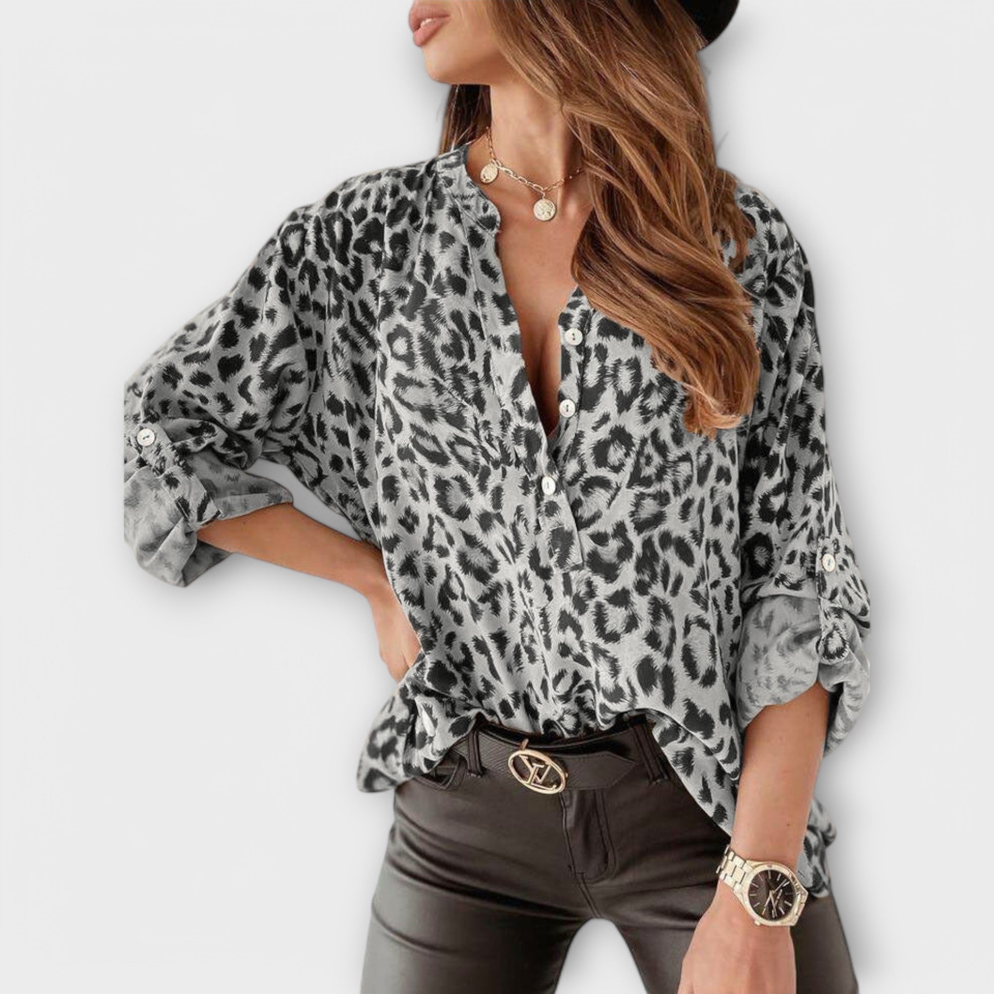 Moderna bluza s leopardskim uzorkom