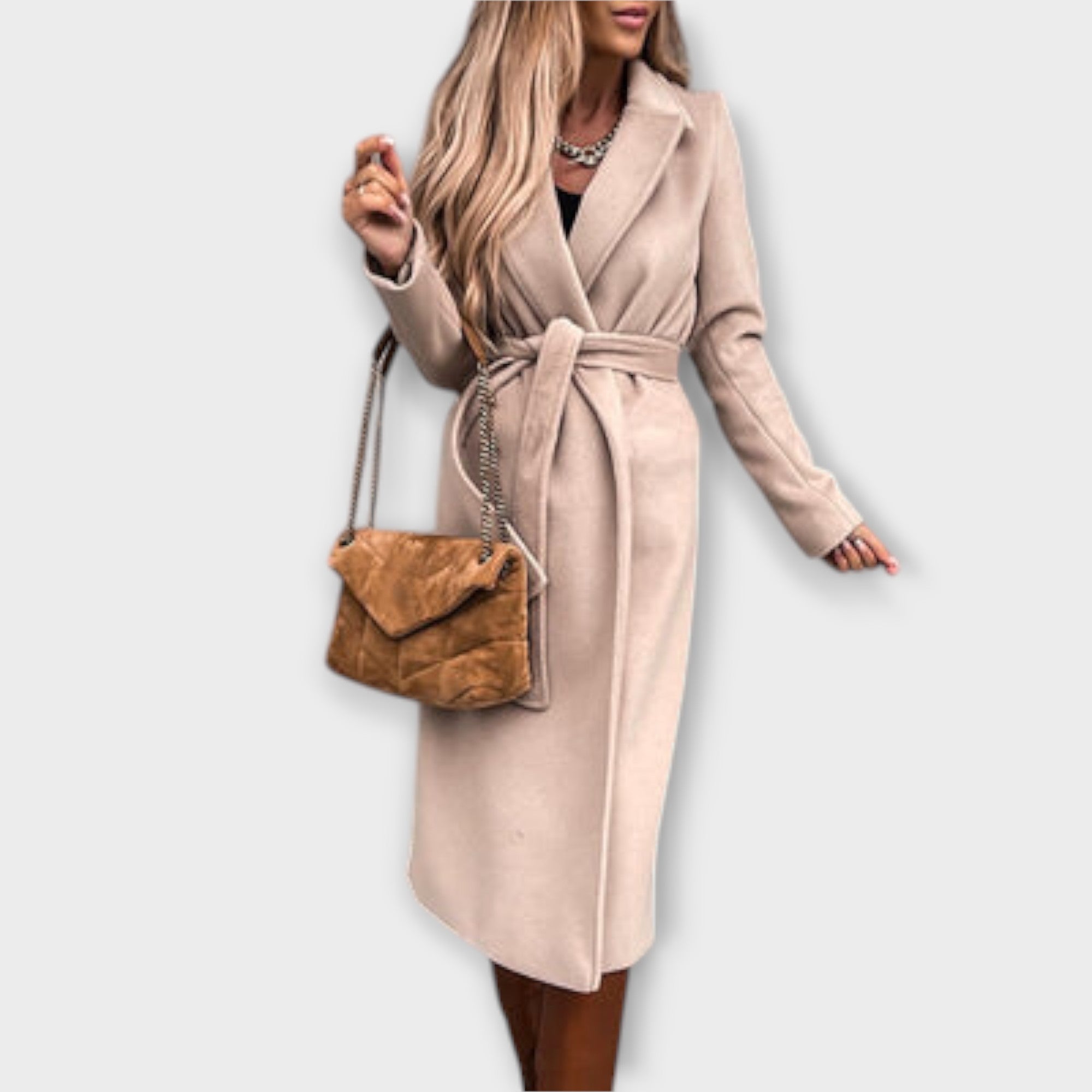 Eliza - Stylish dugi kaput s remenom