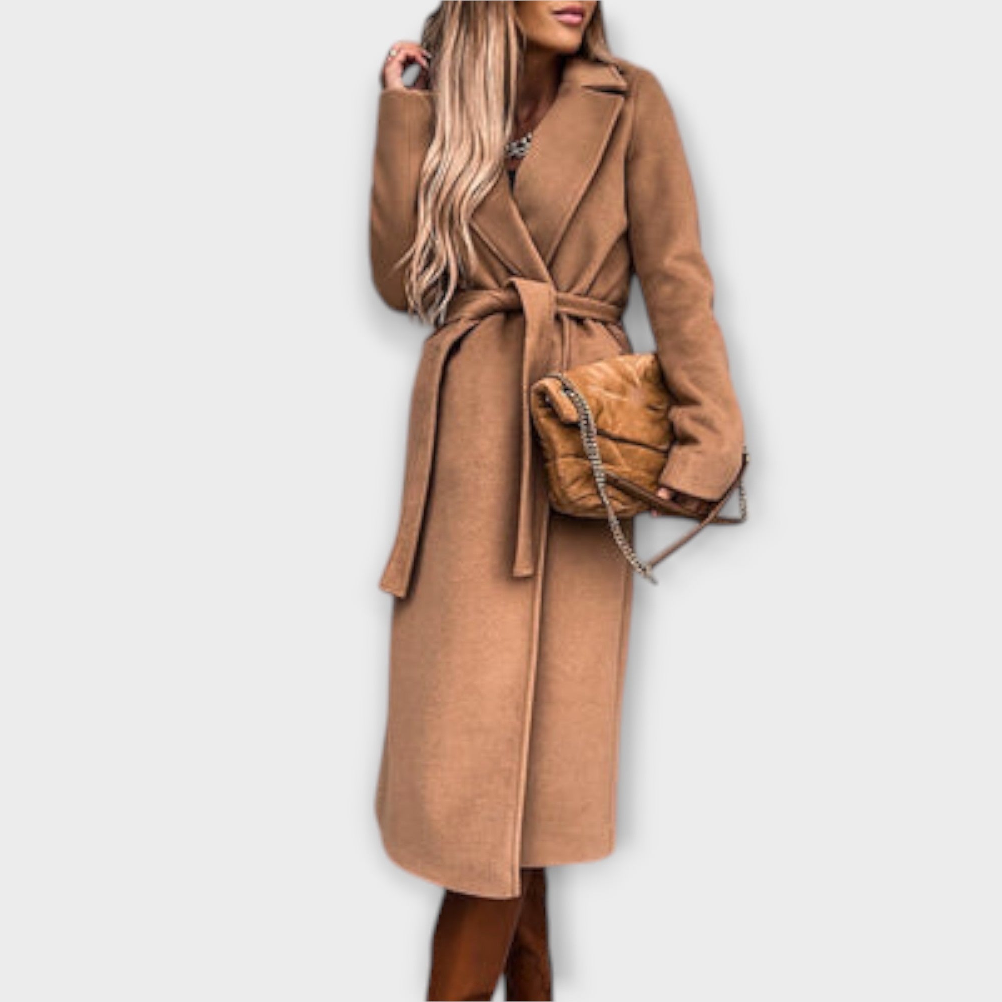 Eliza - Stylish dugi kaput s remenom