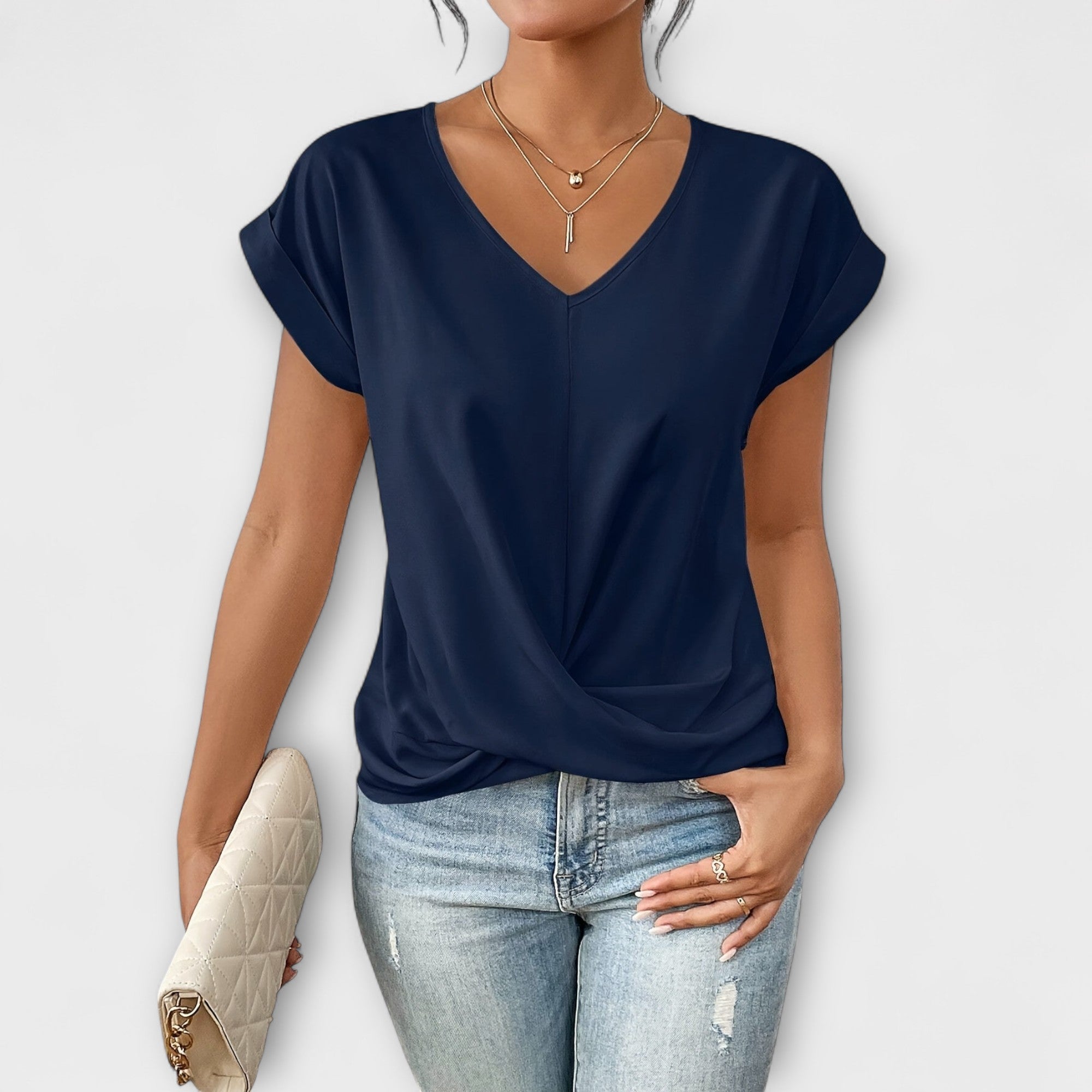 Eloise - Top s V-izrezom i detaljem čvora
